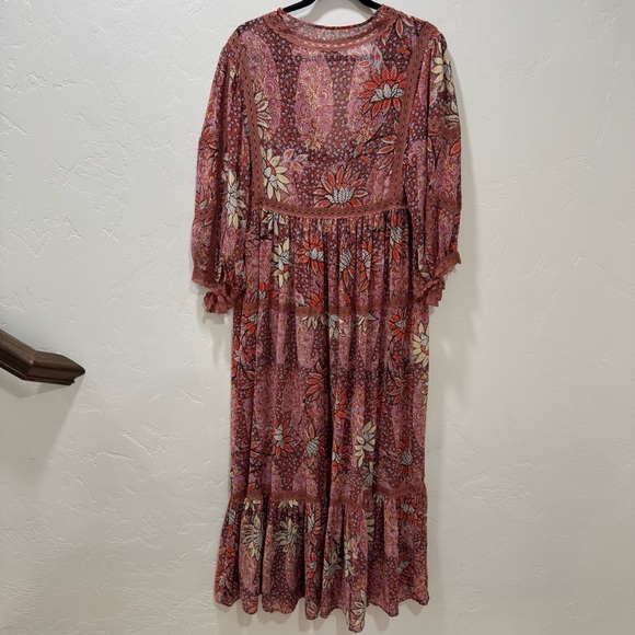 Free People Intimately FP Grasslands Kimono Robe Duster Sheer Rose Women's XS/S - Picture 14 of 15